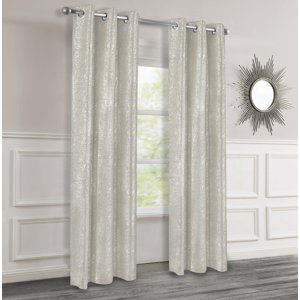 Dainty Home Blackout Grommet Curtains 38"W x 84"L Beige