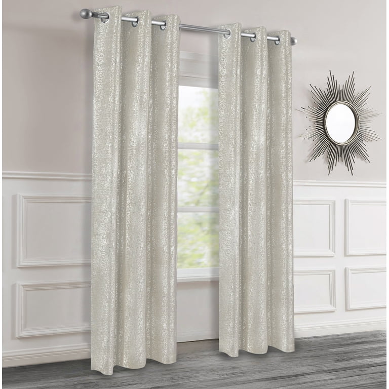 Dainty Home Blackout Grommet Curtains 38"W x 84"L Beige photo 1