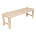 thumbnail image 3 of Afuera Living 60" Cedar Wood Backless Patio Porch Garden Bench in Beige, 3 of 6