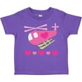 thumbnail image 3 of Inktastic Valentine Pink Heart Helicopter Boys or Girls Toddler T-Shirt, 3 of 5