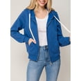thumbnail image 5 of MixMatchy Women's Solid Basic Long Sleeve Zip Up Fleece Jacket, 5 of 7