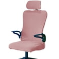 thumbnail image 1 of Fundas de asiento de silla de oficina extraíbles con cubierta de reposacabezas Protector de asiento resistente al agua para sillas de escritorio de Rosado Macarena Fundas para asientos de oficina, 1 of 8