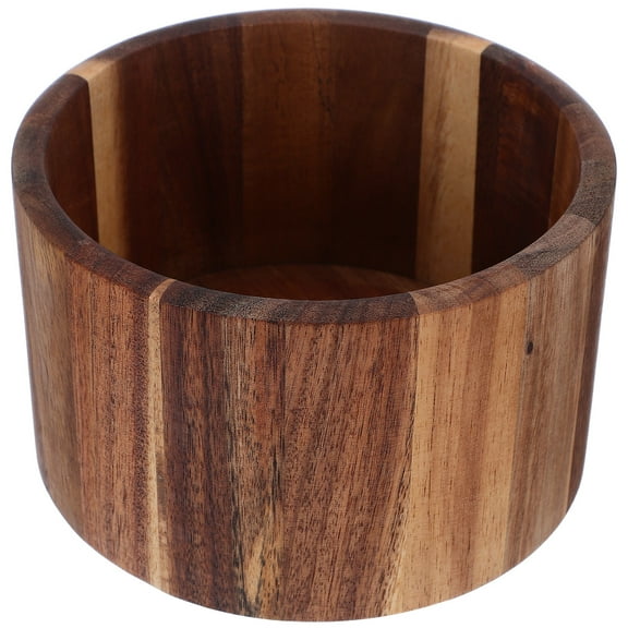 OFFIGAM Acacia Wood Utensil Holder Countertop Organizer Brown Rustic Farmhouse Decor