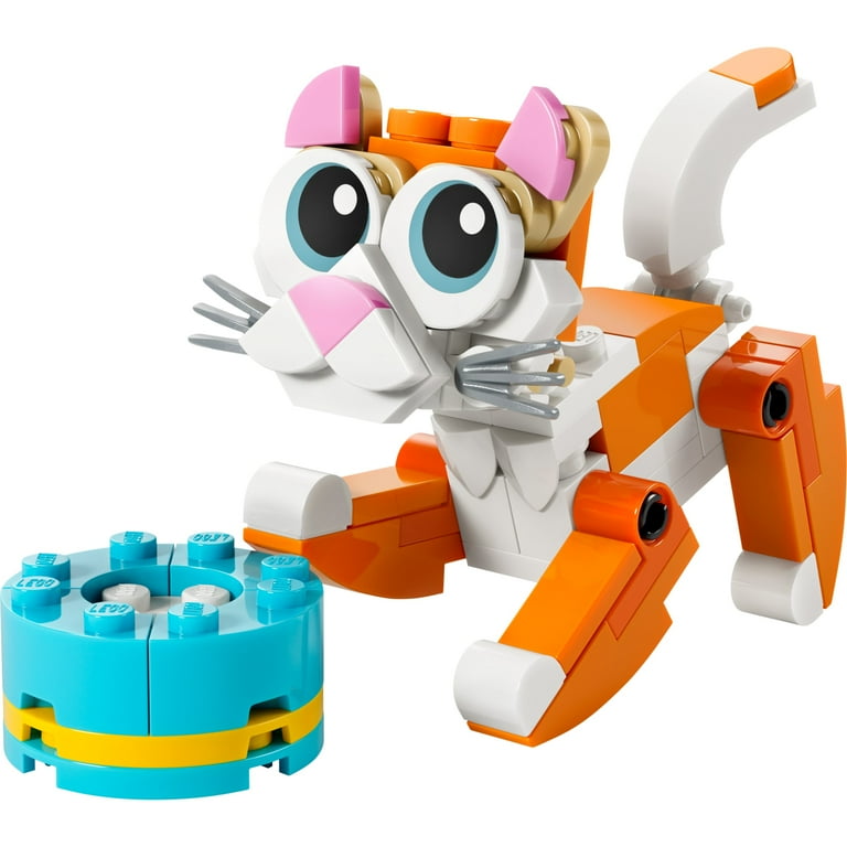 LEGO, Creator Orange Cat 30714, 3 in 1 animal building set, Red