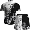 thumbnail image 4 of Summer Savings Clearance! Edvintorg New Fashion Hawaiian Shirt Set Mens Printing Set Short Sleeve Summer Casual Floral Shirt Beach Two Piece Men Sets Oversized Clothing S-4Xl, 4 of 5