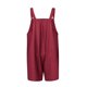 thumbnail image 4 of Carga Total Traje de diario de talle alto para mujer con botones en general de carga de algodón (rojo vino XXL) Ygjytge para Mujer Vino rojo T L, 4 of 8