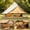 Beige + Polyester-2, variant on Oxford Bell Tent for Family Camping, 9.8ft 4-Season Yurt with Stove Jack, Waterproof Oxford Fabric, Mesh Windows, Mosquito-Proof, Spacious Glamping Tent for 3-4 People,