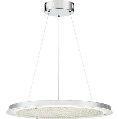 

Quoizel Lighting Platinum Collection Blaze - 20.5 30W 1 LED Pendant Polished Chrome Finish with Clear Glass with Clear Beads Crystal