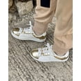 thumbnail image 2 of Nemo Contrasting Metallic Faux Leather Sneakers, 2 of 10
