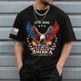 thumbnail image 2 of 250 Anniversary USA Shirt Mens Flag Tshirt 250th America Anniversary Tee 250 Years Patriotic Tops, 2 of 6