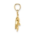 thumbnail image 2 of 10K Textured Polished Dolphin Jumping Charm 10K8143, 2 of 4