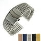 thumbnail image 4 of Correa de reloj Milan Net Woven de malla de doble cierre de 18, 20, 22 y 24 mm, estilo tiburón sólido y fresco, 4 of 5