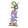 thumbnail image 3 of Figura decorativa de madera de primavera para Pascua, centro de mesa artesanal impreso, decoración de Pascua Resorte vertical, 3 of 8