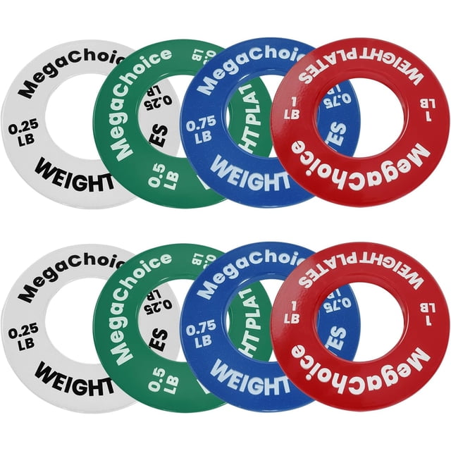 Fractional Weight Plates Set of 8 - Micro Barbell Plates for Strength Training & Progressive Overload - Compatible with 2in Bars
