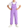 thumbnail image 6 of Girls Straight Leg Jumpsuit Loose Fit Sleeveless Overalls with Pocket 2-14Y, 6 of 7