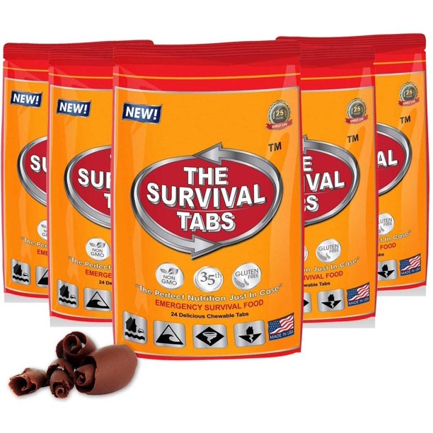 Survival Tabs 5Pack 24 tabs per pack Chocolate
