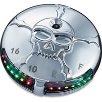 Kuryakyn 7357 Motorcycle Lighting Accent Accessory: Zombie Skull LED Fuel a