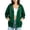 Army Green, variant on Oversized Shacket For Women, 3/4 Sleeve Solid Color Jacket With Zipper & Drawstring, Casual Loose Fit Woven Top, Trendy Womens Summer Jacket Yellow M