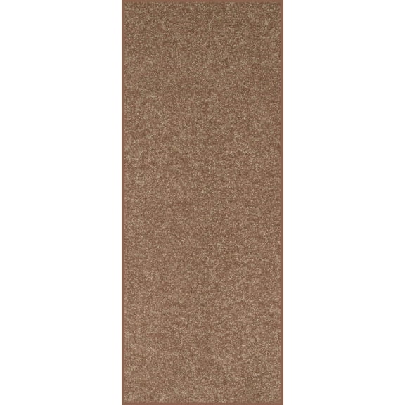 Home Queen Solid Beige Color Custom Size Runner Area Rugs Brown - 2' x 34'