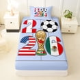 thumbnail image 3 of Erosebridal American Ball Sport Twin Sheet Sets,Football Ball Games Bedding For Kids Boys 3-Piece, 3 of 6