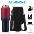 thumbnail image 3 of 32OZ Insulated Tumbler with Lid and Straw - Leak Proof Cold-48H Hot-24H, Stainless Steel Tumblers Large Metal Flask Water Bottles fits in Cup Holder, 3 of 9