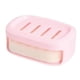 thumbnail image 5 of Jabonera con drenaje, jabonera desmontable, jabonera con drenaje automático Rosa claro, 5 of 9
