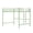 Green, variant on Ktaxon Loft Bed Full Size with Flat Rungs, No Box Spring Required,Heavy Duty Metal Slat Support,Black