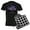 With Checker Pant, variant on CafePress - A Fairy And A Dark Wolf Pajamas - Men's Dark Loose Fit Cotton Pajama Set