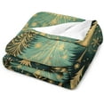 thumbnail image 3 of Warm Blanket Gold and Green Christmas Tree Ultra-Soft Micro Fleece and Warm Cozy Lightweight Throw Blankets Winter Holiday Blanket 50"x60" Throw Size Warm Plush Blankets for All Season Birthday Gift, 3 of 6