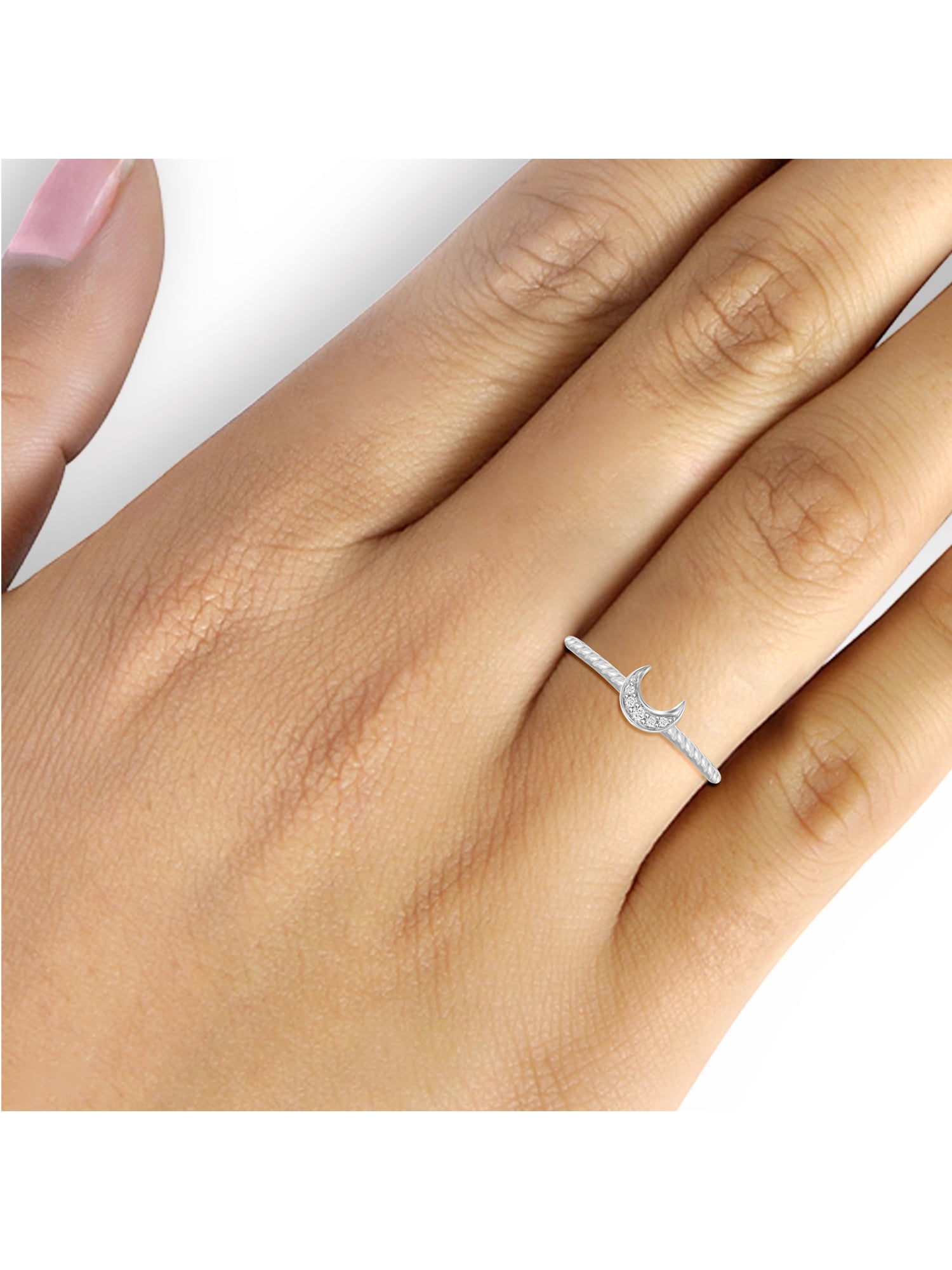 JewelersClub Diamond Rings for Women – Accent White Diamond Ring Jewelry– Sterling Silver Bands for Women –– Ring by JewelersClub