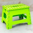 thumbnail image 3 of Lexi Home 9â Step Stool Foldable Collapsible Step Stool with Handle & Rubber Grips, Green, 3 of 9