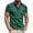 Dark Green, variant on CAIVO Polo Shirts For Men Spring Short Sleeve Solid Color Pocket Letter Stripe Stitching Raglan Sleeve Lapel Classic Fit Golf Tops For Business , S