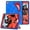 Blue+Red, variant on Kids Case for iPad 9th/8th/7th Generation with Pencil Holder, Lightweight Shockproof Stand Anti-Slip Rugged Silicone PC Case Cover for iPad 10.2" 2021/2020/2019 for Boys Girls, Red+Blue