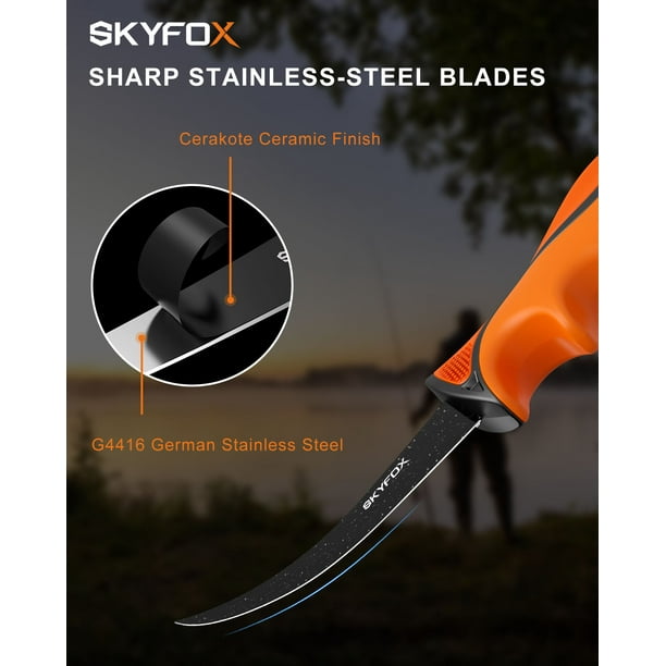 yeacher Skyfox Fillet Knife, Razor Sharp G4116 German Stainless