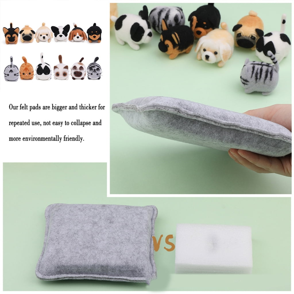 Wool Felting Tool with Needle Instruction Wool Roving Finger Cots Wood HandleAn1ma1Needle Felting Supplies, Beginner Wool Felting Supplies
