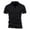 Black, variant on Men's Deep V Neck Short Sleeved T Shirt Cotton Elastic Bottoming Shirt Small Stand Up Collar In Summer,XL