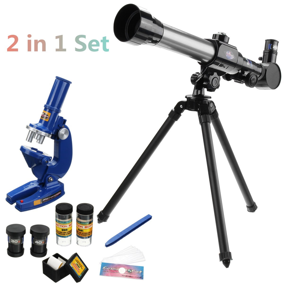 children's telescope and microscope set