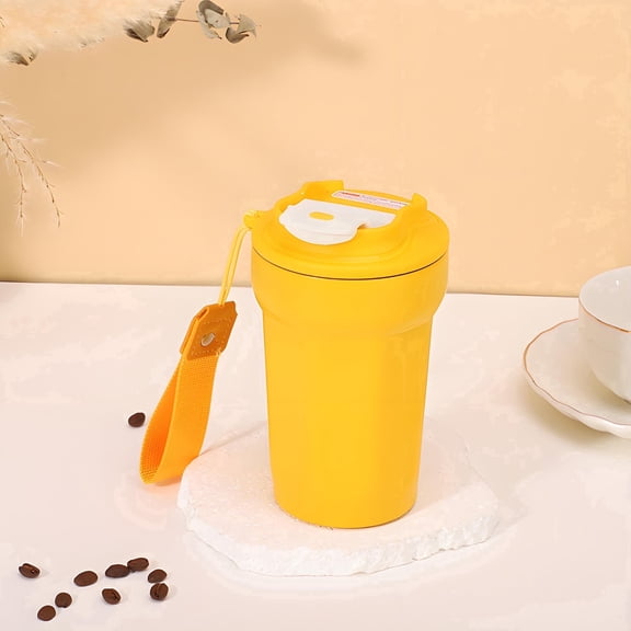 ASTOTSELL Octagonal Coffee Cup, Medical-Grade 316 Stainless Steel Airtight Travel Mugs for Office,School, Parties and Car - Yellow
