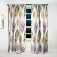 thumbnail image 2 of Designart 'Green Cactus Pattern On White' Mid-Century Modern Curtain Panel, 2 of 5
