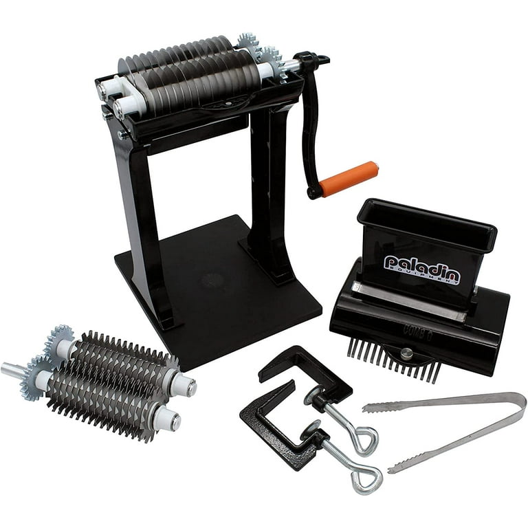 Dual Electric Manual Meat Tenderizer Jerky Slicer w/ Two Legs Clamps  Attachments