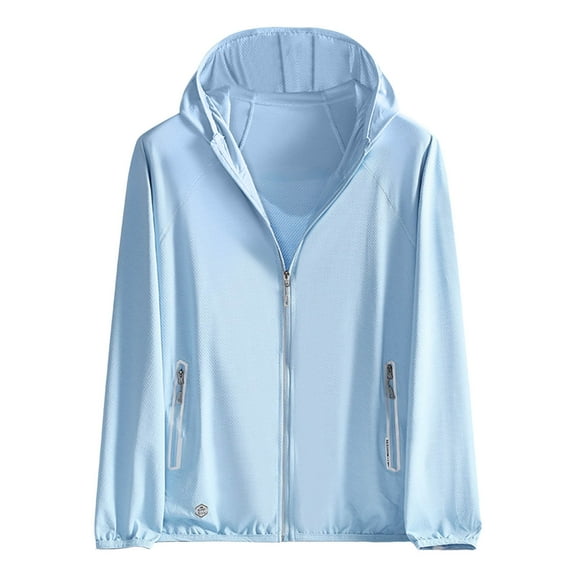 Bcfgryg Men's Casual Hooded Zip Up Jacket Lightweight Breathable Outdoor Spring Summer Pullover Comfortable Loose Fit Streetwear Men's Cotton Casual Jackets For Travel