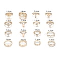 thumbnail image 5 of Mightlink 16Pcs/Set Bohemia Style Women Finger Ring Set Geometric Shape Shining Faux Gem Inlaid Knuckle Rings Jewelry Gift, 5 of 6