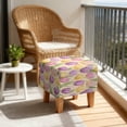 thumbnail image 2 of TSOVTHRID Colorful Tulip Floral Print Ottoman Cover Stretch Square Ottoman Slipcover for Foot Stool, Anti-Scratch Folding Storage Furniture with Elastic Bottom for Living Room Easter Decor, 2 of 7