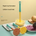 thumbnail image 2 of Visland Potato Masher Food Grade Dense Holes Ergonomic Long Handle Manual Juicing Hanging Hole Vegetable Food Ricer Kitchen Tool, 2 of 8