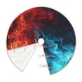 thumbnail image 3 of Balery Red And Blue Fire Printed Christmas Tree Skirt , Merry Christmas Party Christmas Tree Decoration,Adjustable Tree Skirt-30", 3 of 8