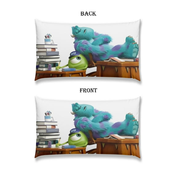 Monsters University Pillow Cover Pillowcase Double Side Printing for Long Throw Pillow 11.8*19.7IN