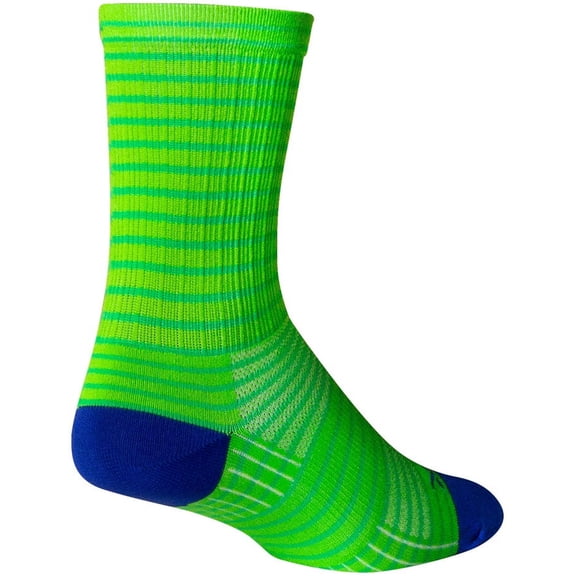 SockGuy Apple Stripes SGX Socks - 6 inch, Green, Large/X-Large