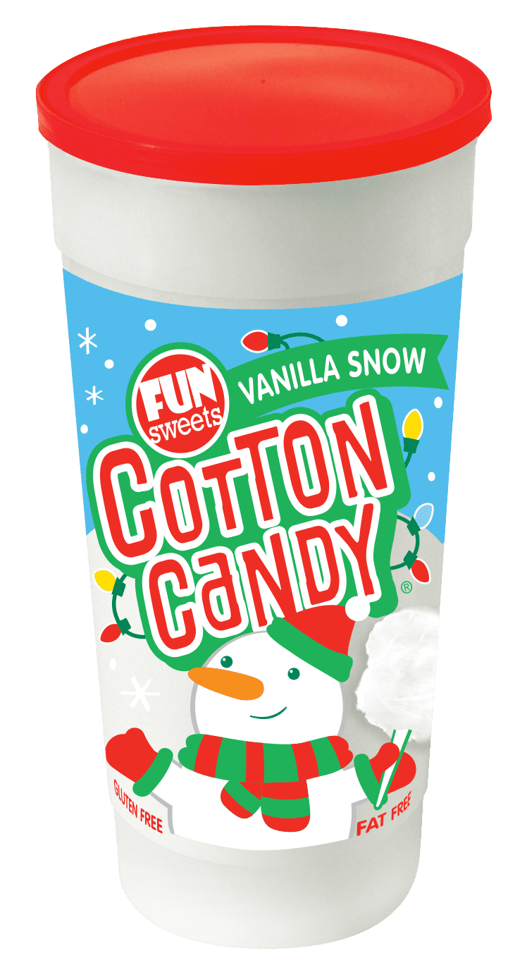 Fun Sweets 6oz Vanilla Snow Cotton Candy