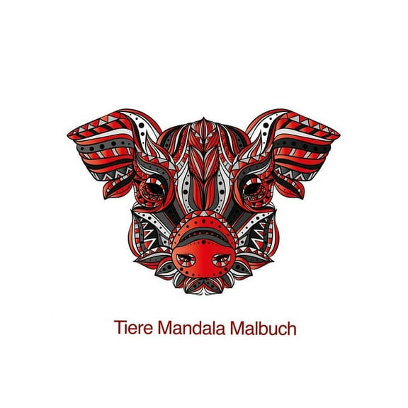 Tiere Mandala Malbuch: Coloring für Erwachsene mit Waschbären, Krokodile, Eichhörnchen und viele andere (Paperback)