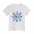 thumbnail image 5 of Xyant Christmas Boys Girls Shirt Snowflake Print Tshirts Kids Toddler Cotton Short Sleeve Xmas Graphic Tee Tops, Size 7-8 Years, 5 of 6